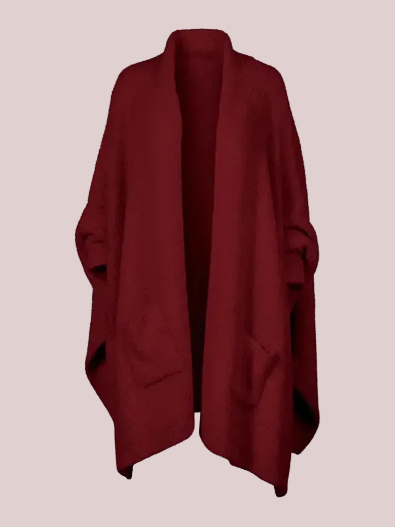 Women's Cozy Plush Poncho Shawl