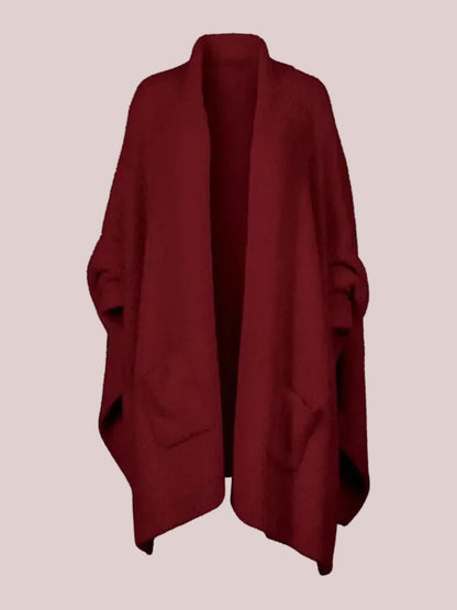 Women's Cozy Plush Poncho Shawl