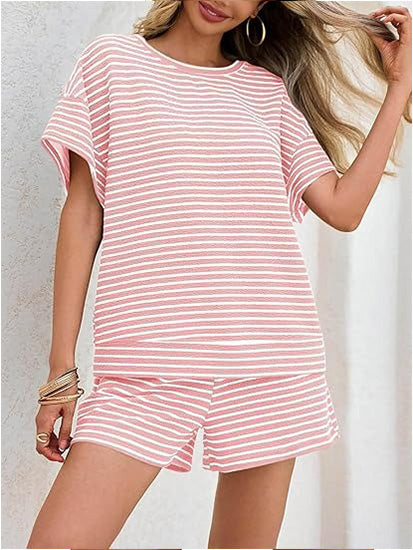 Women's Matching Stripe Loungewear Set