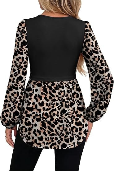Women's 2026 Fall Fashion Peplum Tunic Tops