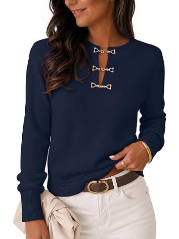 Women's Fall Lightweight Sweater Business Casual Tops