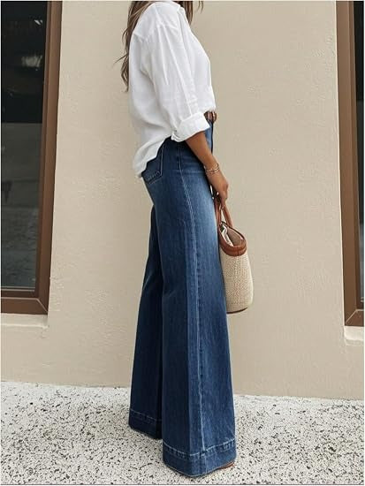 Women's High Waisted Stretchy Baggy Denim Pants