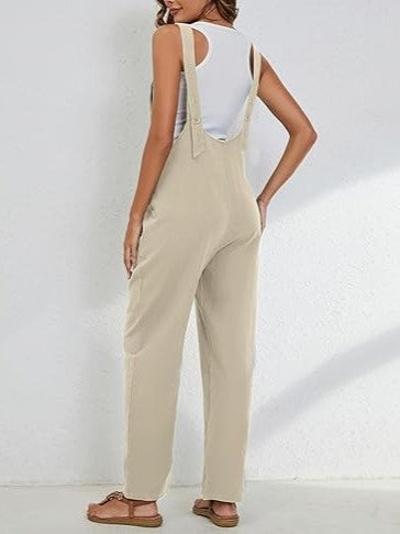 Women's Loose Casual Overalls with Pockets