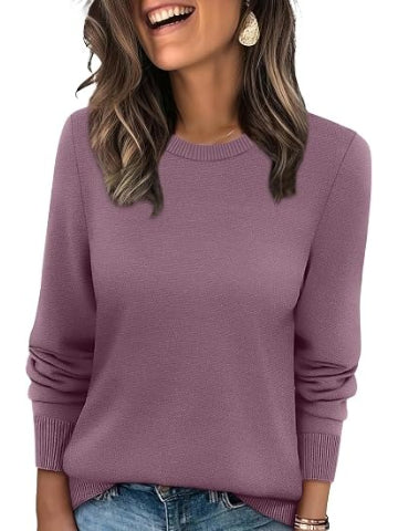 Women's Fall Basic Solid Color Pullover