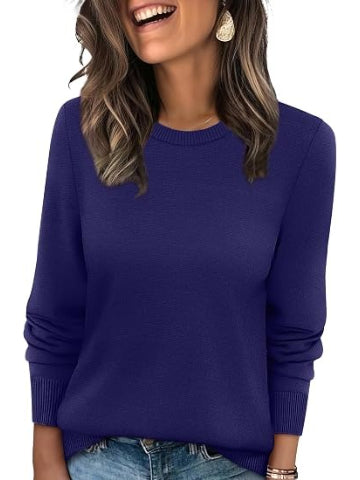 Women's Fall Basic Solid Color Pullover