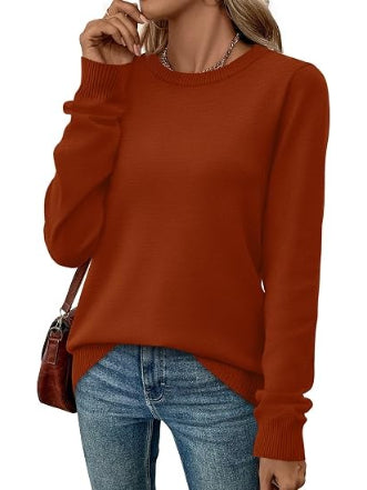Women's Fall Basic Solid Color Pullover