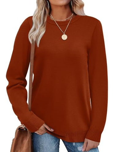 Women's Fall Basic Solid Color Pullover