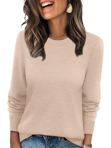Women's Fall Basic Solid Color Pullover