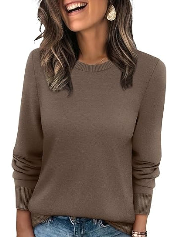 Women's Fall Basic Solid Color Pullover