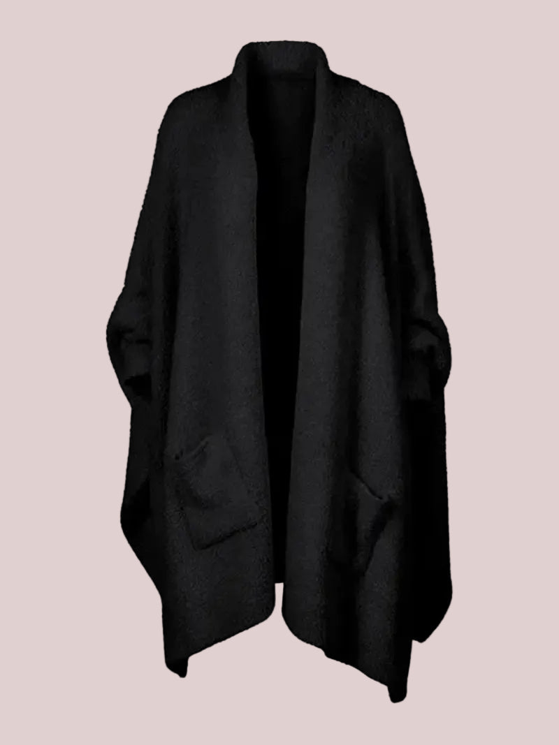 Women's Cozy Plush Poncho Shawl