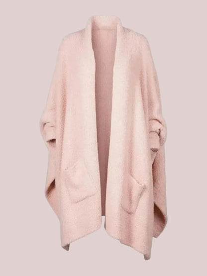 Women's Cozy Plush Poncho Shawl