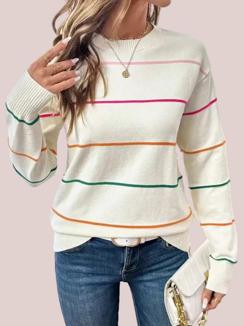 Women's Casual Striped Knit Sweater