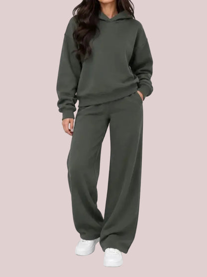 Women's 2-Piece Oversized Hoodie & Wide Leg Sweatpants Set