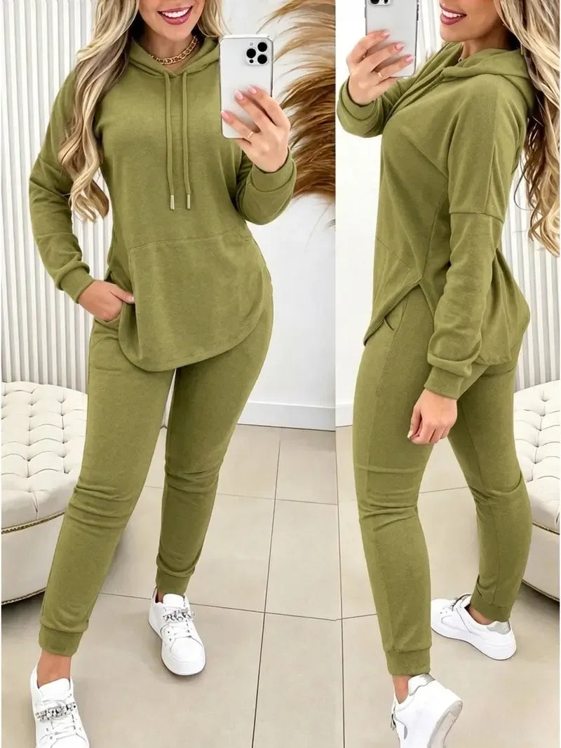 Women's Hooded 2 Piece Matching Outfit