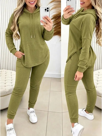 Women's Hooded 2 Piece Matching Outfit