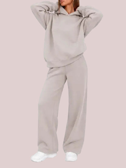 Women's 2-Piece Oversized Hoodie & Wide Leg Sweatpants Set