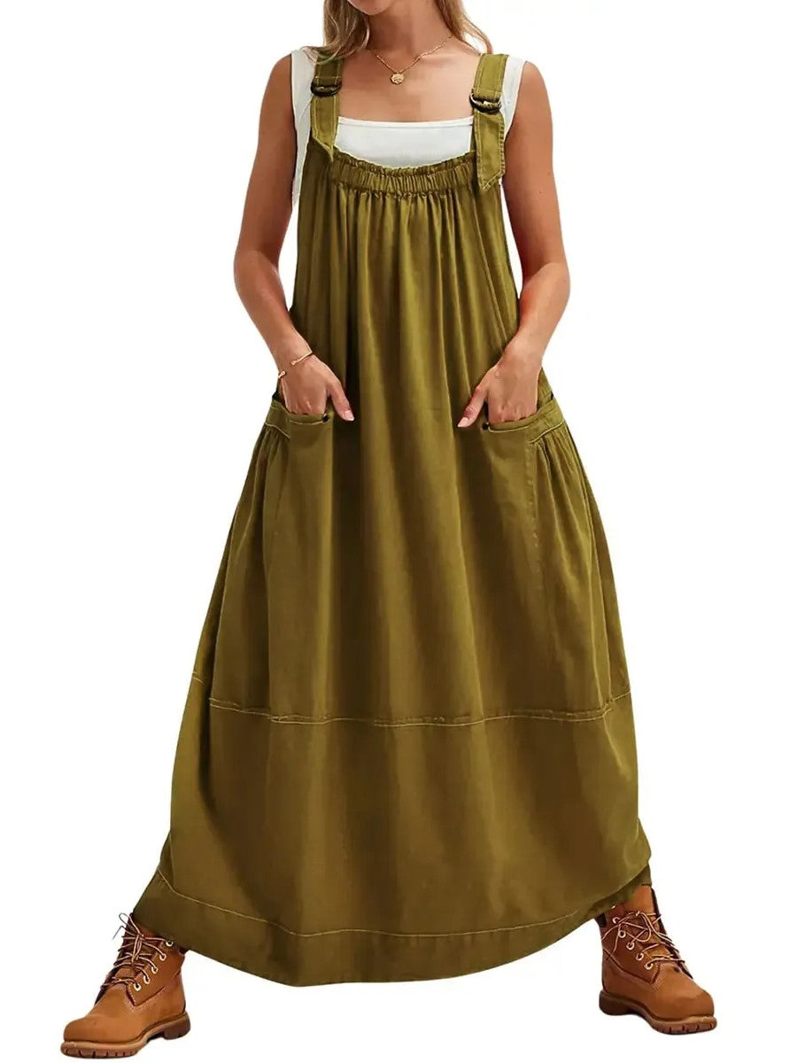 Women's Versatile Overall Maxi Dress