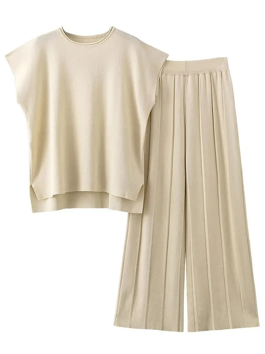 Women's Sophisticated Minimal Two Piece Matching Suit