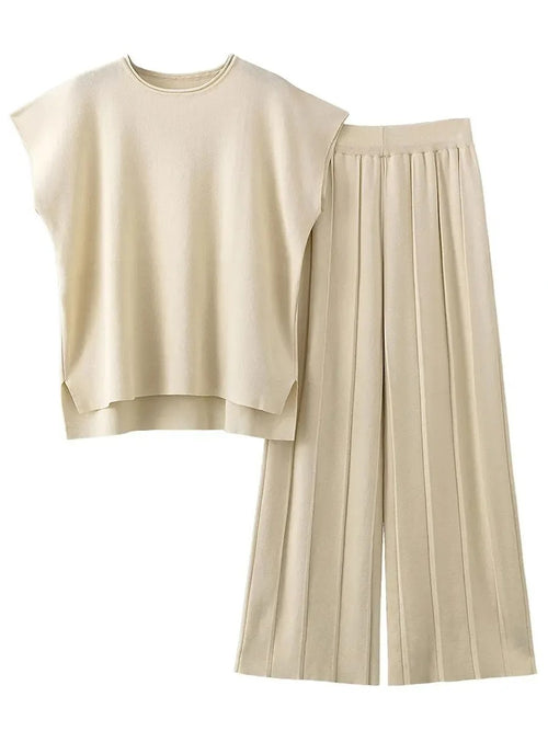 Women's Sophisticated Minimal Two Piece Matching Suit