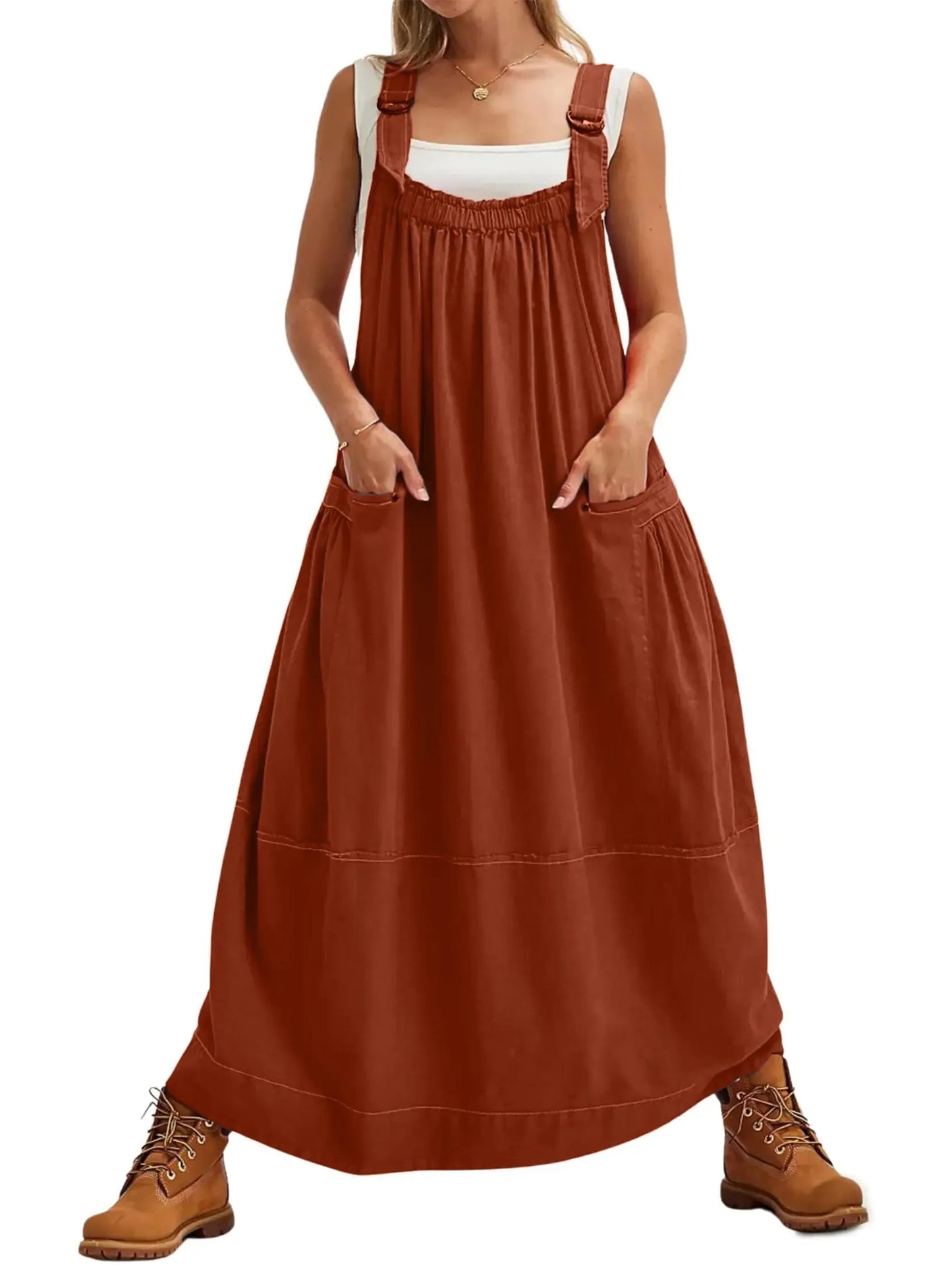 Women's Versatile Overall Maxi Dress