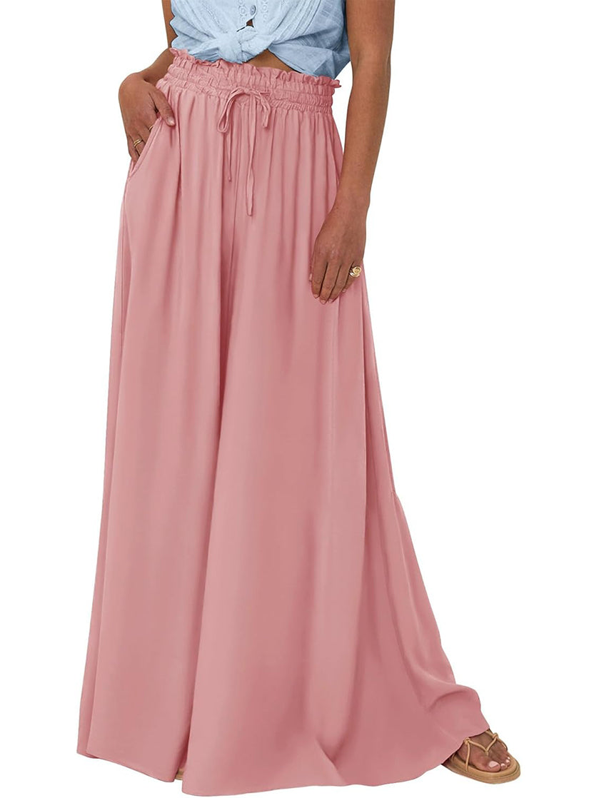 Women's Soft Floral Print Wide Leg Pants