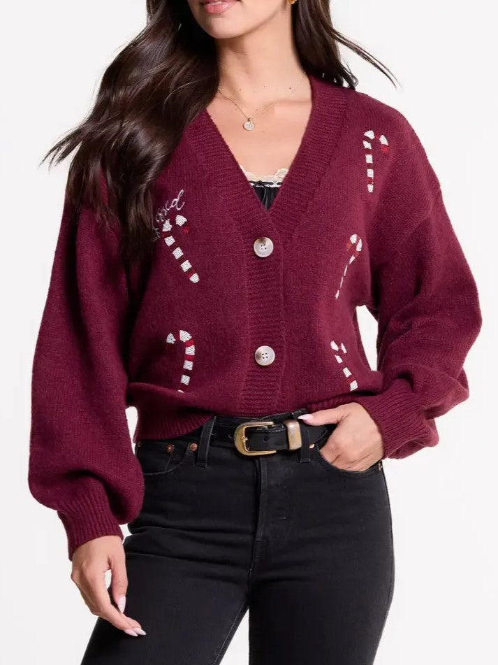 Women's Soft Holiday Pattern Knit Cardigan