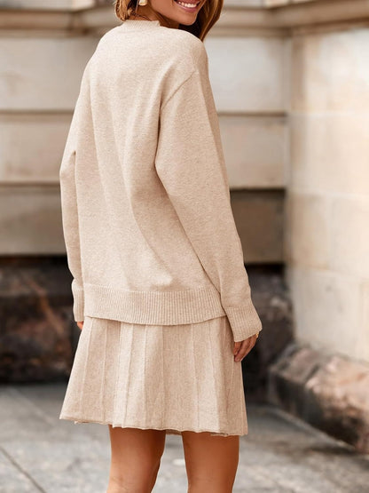 Women's Knit Sweater Skirt Set