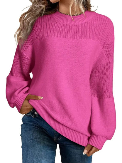 Women's Drop Shoulder Balloon Sleeve Sweater