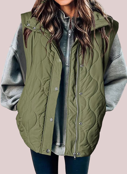Womens Lightweight Quilted Puffer Vest With Pockets