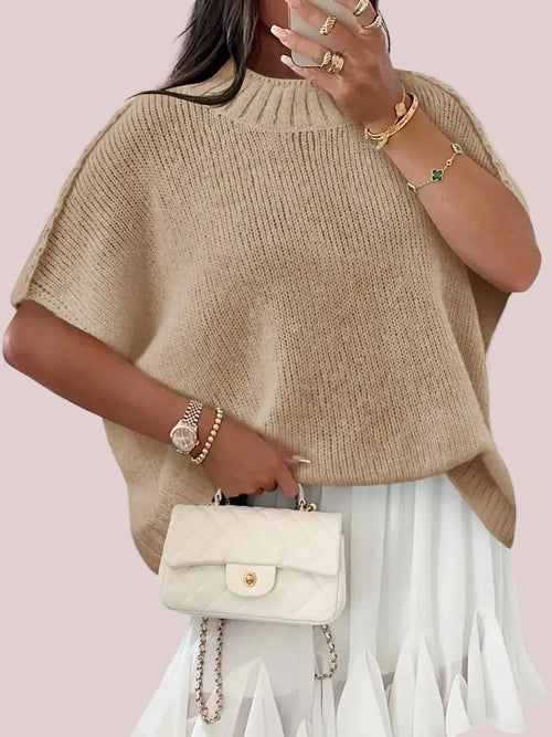 Women's Oversized Batwing Half Sleeve Sweater
