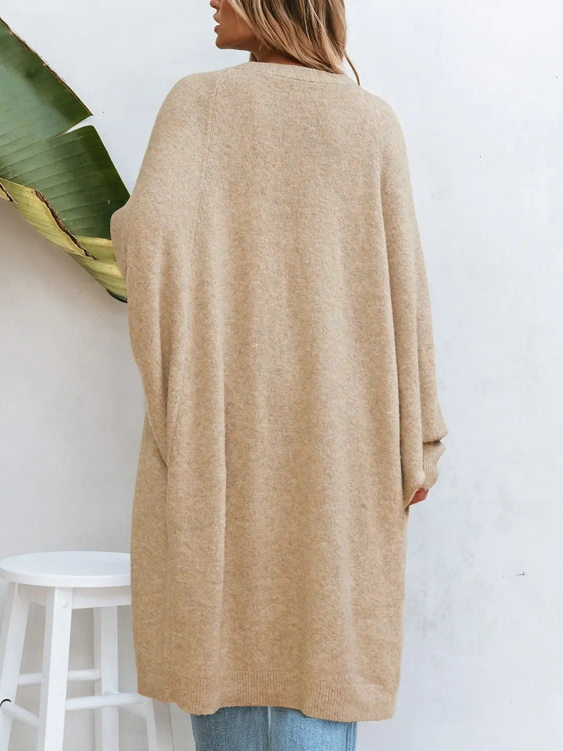 Women's Batwing Sleeve Relaxed Maxi Knit Cardigan