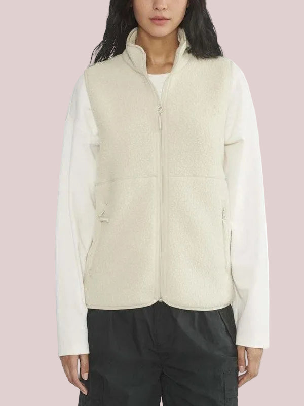Women's Stand Collar Teddy Fleece Sleeveless Gilet