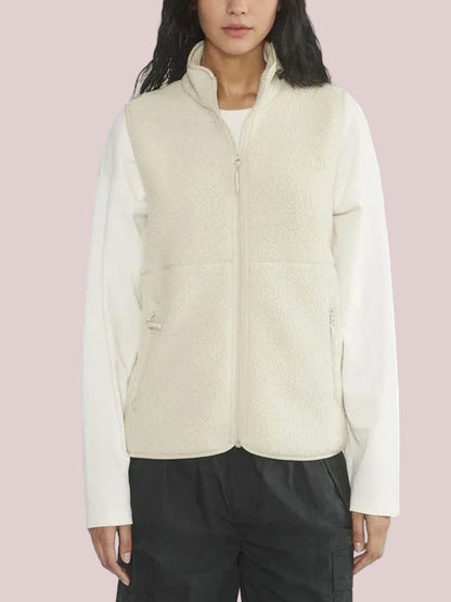 Women's Stand Collar Teddy Fleece Sleeveless Gilet