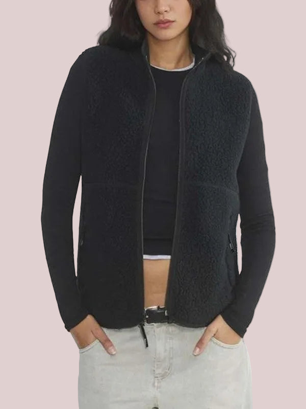Women's Stand Collar Teddy Fleece Sleeveless Gilet