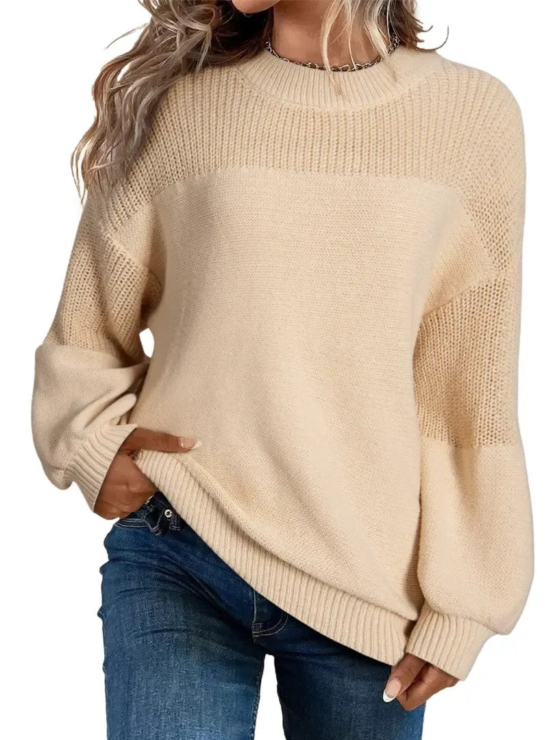 Women's Drop Shoulder Balloon Sleeve Sweater