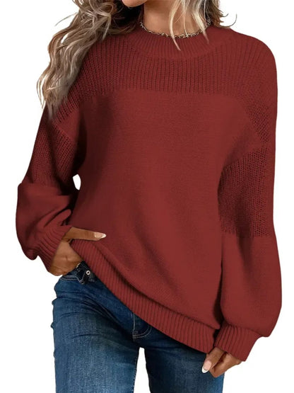 Women's Drop Shoulder Balloon Sleeve Sweater
