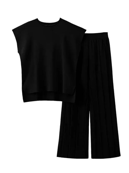 Women's Sophisticated Minimal Two Piece Matching Suit
