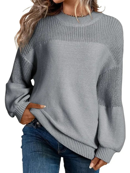 Women's Drop Shoulder Balloon Sleeve Sweater