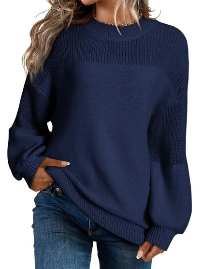 Women's Drop Shoulder Balloon Sleeve Sweater
