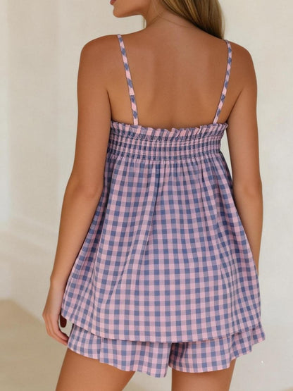 Women's Soft Gingham Vacation Matching Outfit