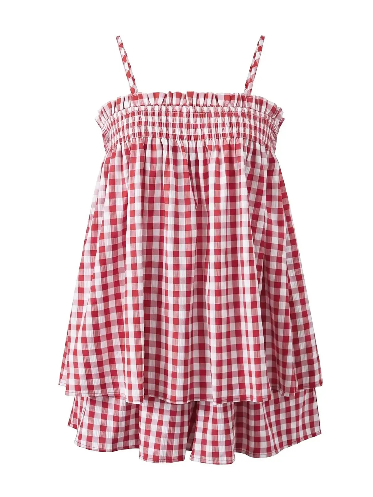 Women's Soft Gingham Vacation Matching Outfit