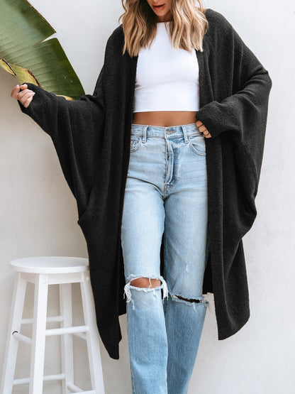 Women's Batwing Sleeve Relaxed Maxi Knit Cardigan