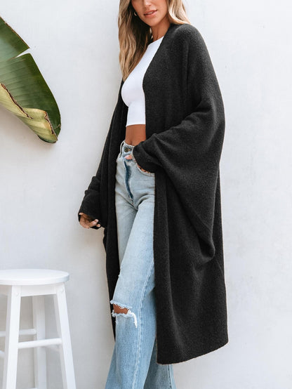Women's Batwing Sleeve Relaxed Maxi Knit Cardigan