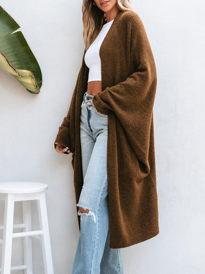 Women's Batwing Sleeve Relaxed Maxi Knit Cardigan
