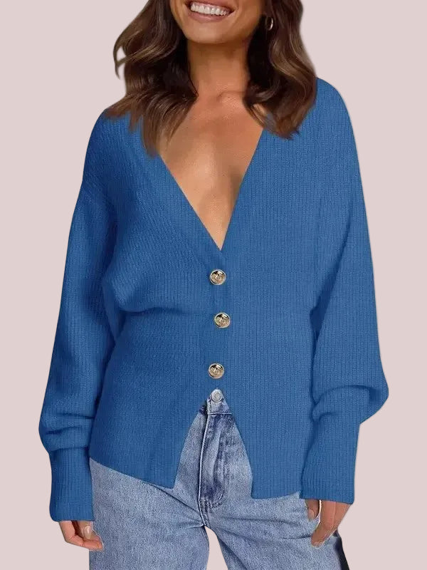 Women's Casual Chic Waist-Cinched Knit Cardigan