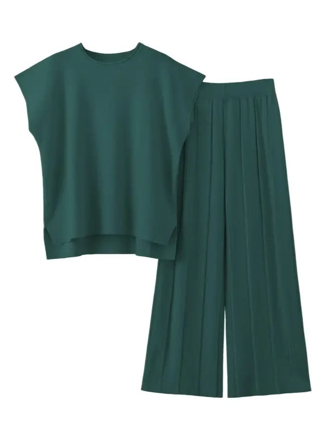 Women's Sophisticated Minimal Two Piece Matching Suit