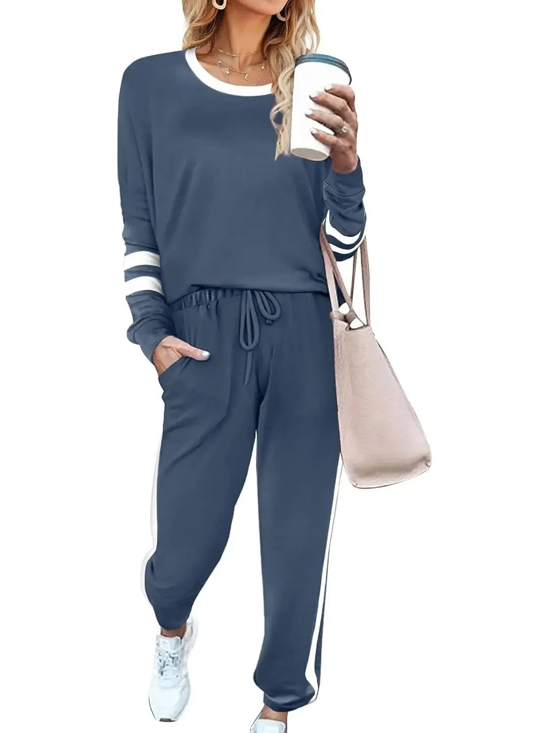 Women's Drawstring Jogger Two‑Piece Outfit