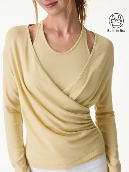Women's Two‑Piece Built‑In Bra Top Set