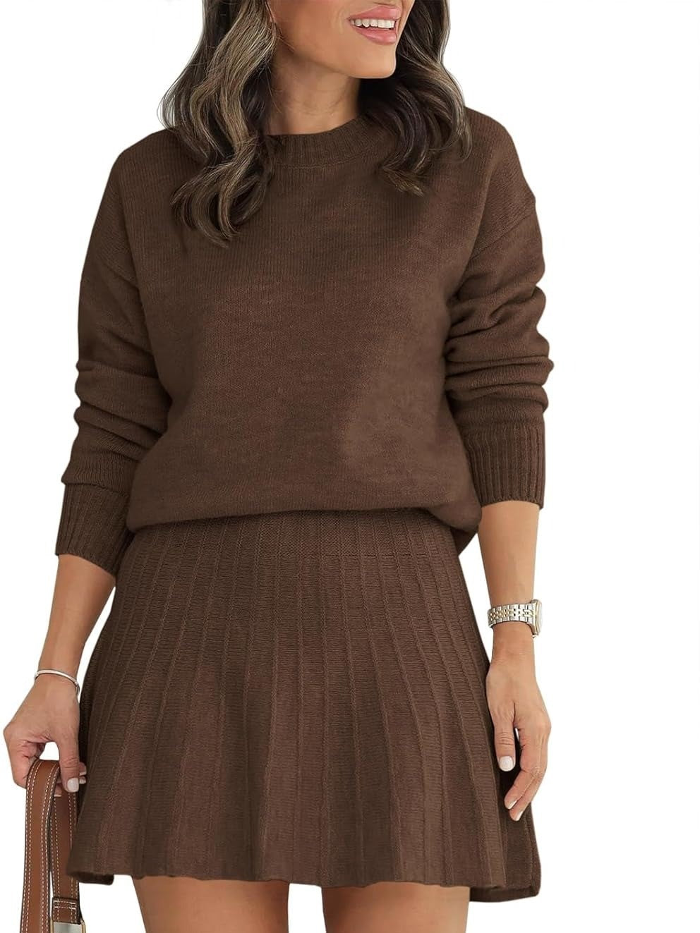 Women's Knit Sweater Skirt Set