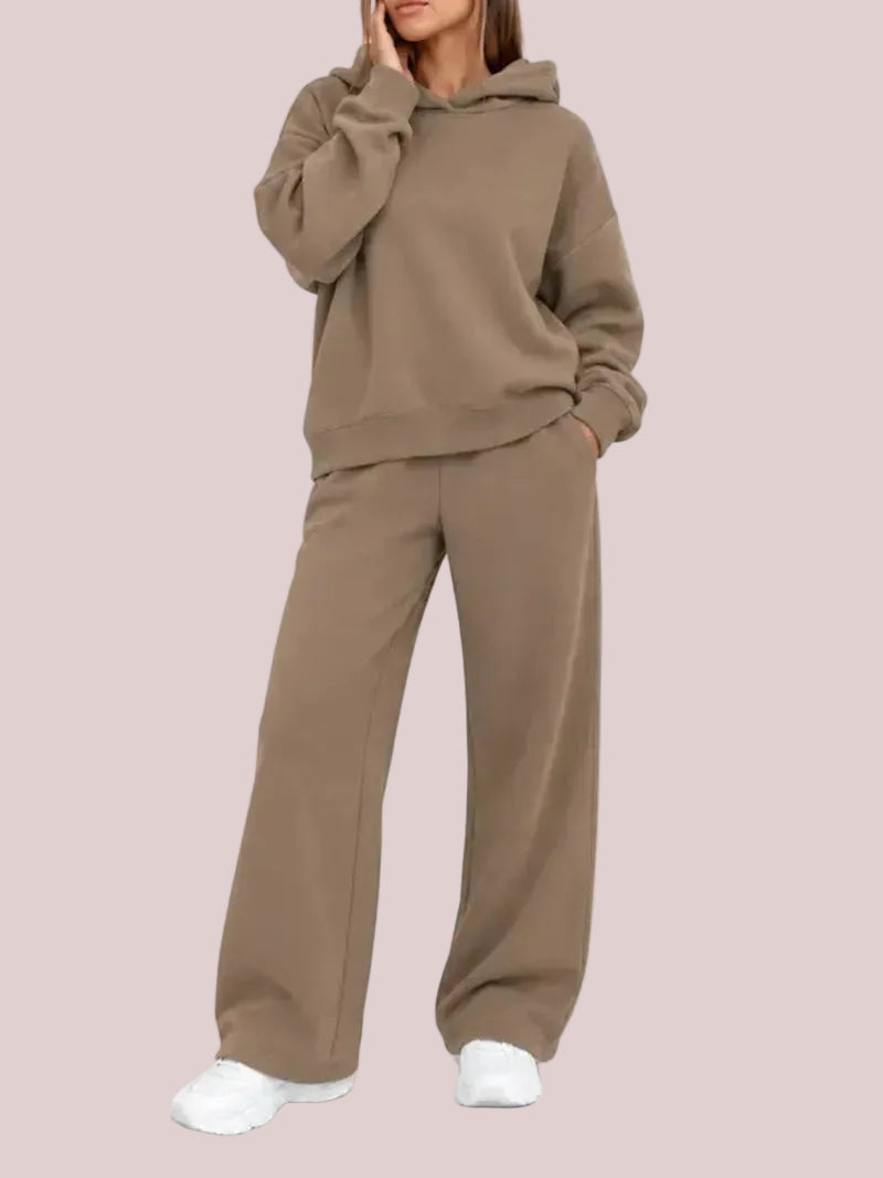 Women's 2-Piece Oversized Hoodie & Wide Leg Sweatpants Set